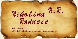 Nikolina Radučić vizit kartica